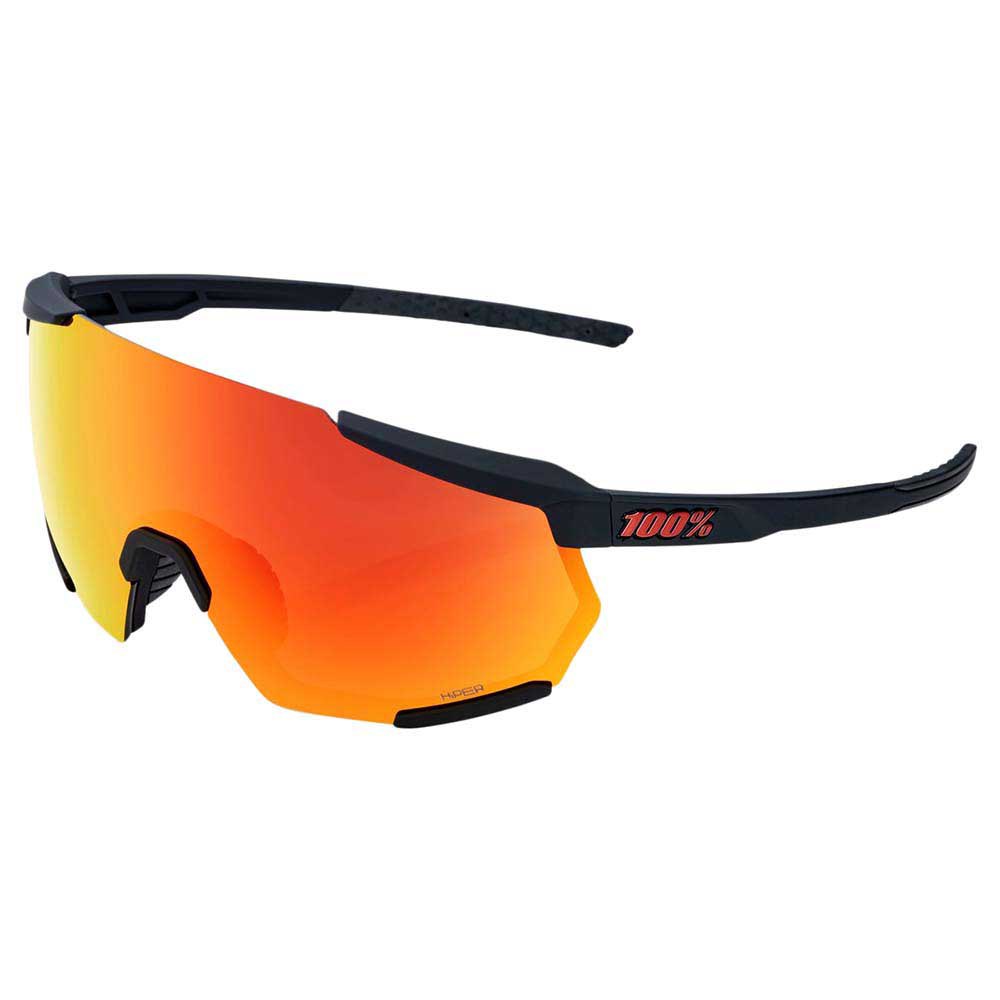 100% Racetrap® 3.0 Soft Tact Black Hiper® Red Multilayer Mirror Lens