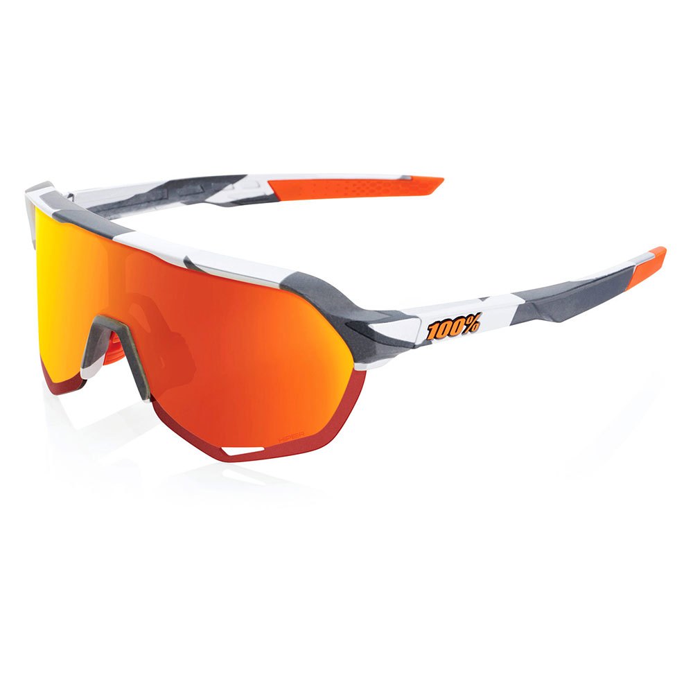100% S2 Soft Tact Grey Camo Hiper Red Multilayer Mirror Lens