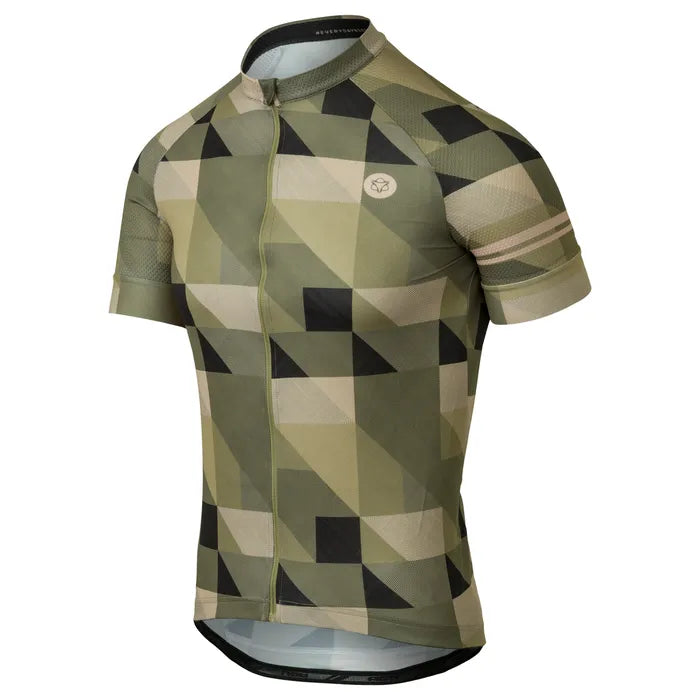 AGU Triangle Stripe SS Essential Jersey verde para hombre