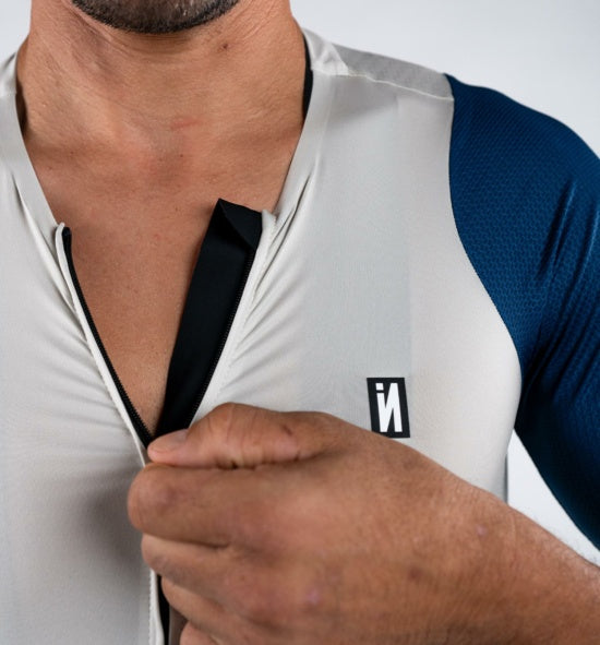 INVERSE Short Sleeve Cycling Jersey BOONE IVORY (MEN)