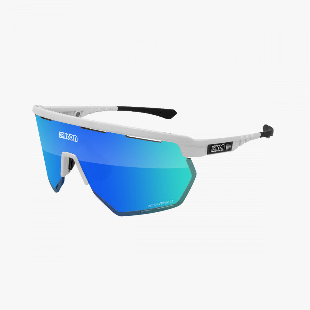 SCICON Aerowing White Gloss / Multimirror Blue