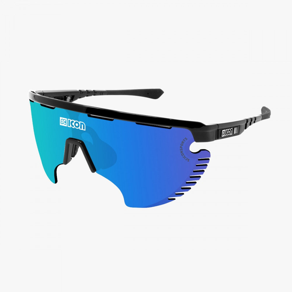 SCICON Aerowing Lamon Negro Brillo / Azul Multiespejo