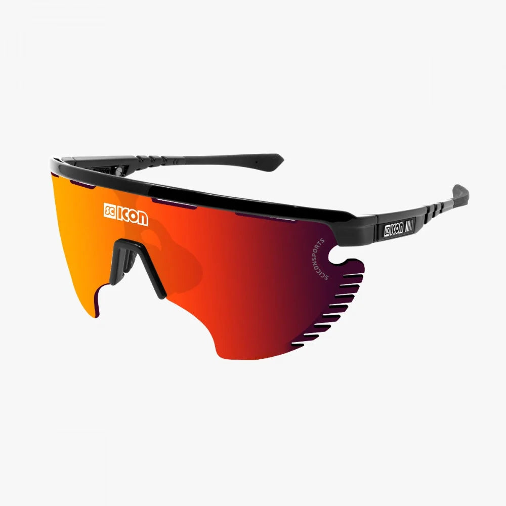 SCICON Aerowing Lamon Negro Brillo / Rojo Multiespejo