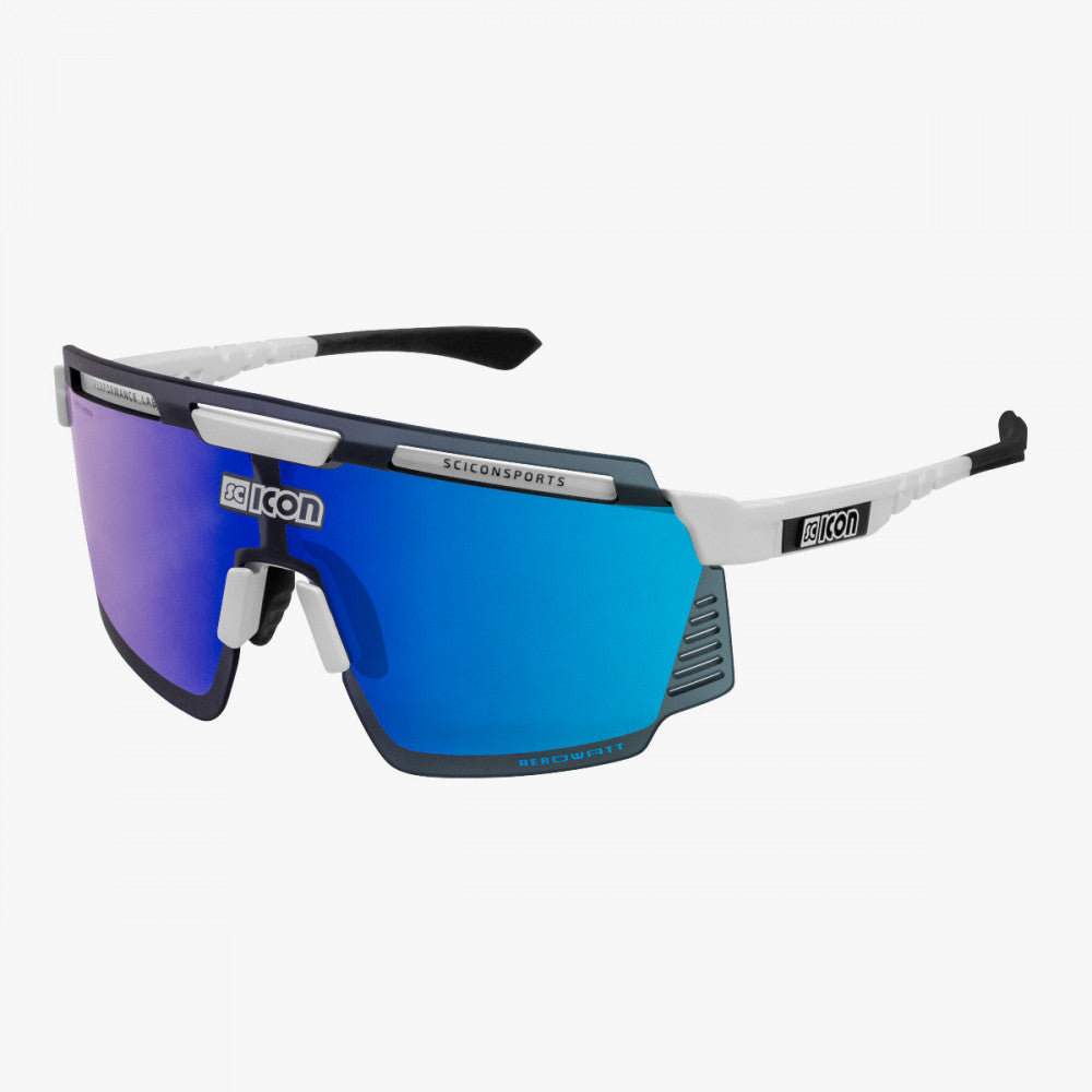 SCICON Aerowatt White Gloss / Multimirror Blue
