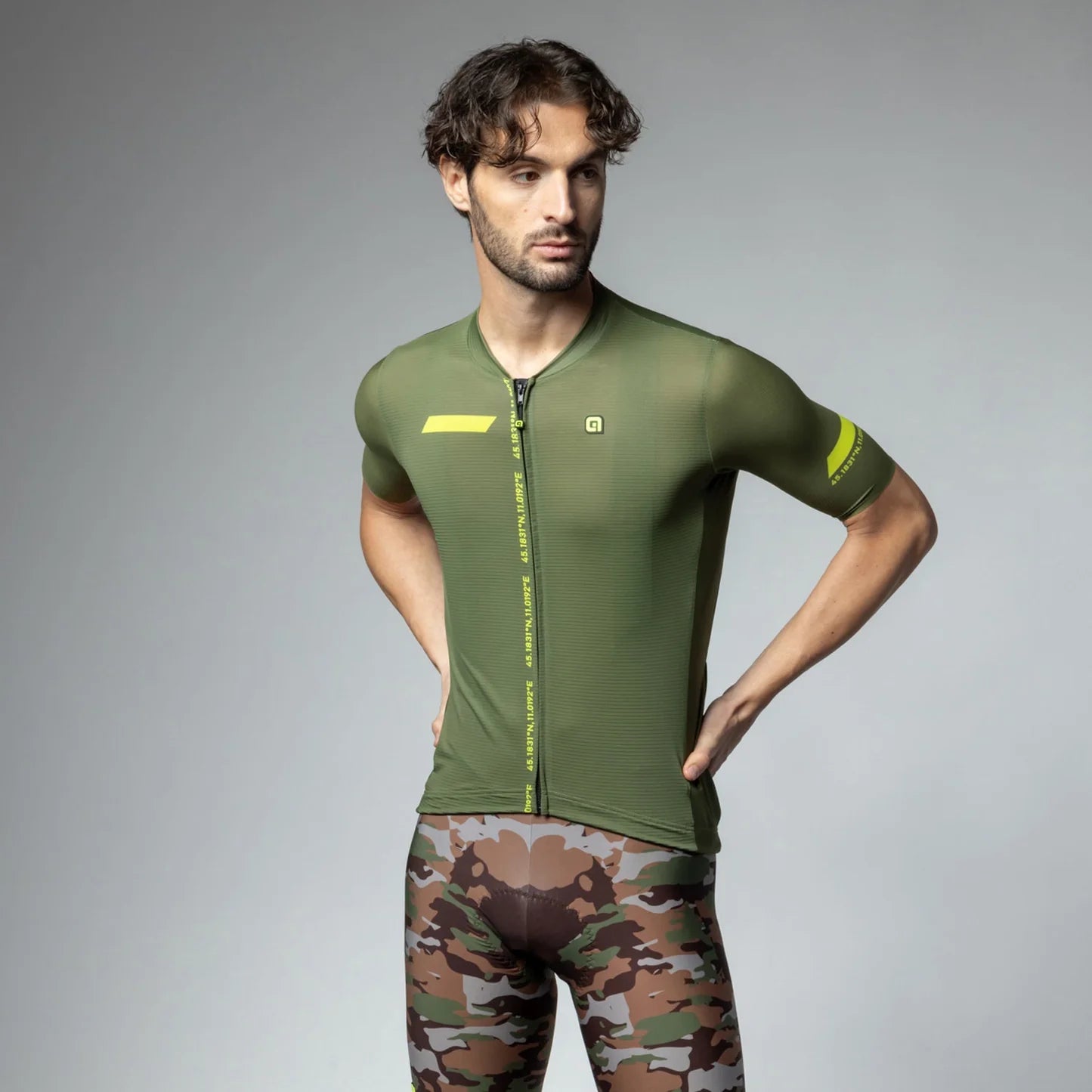 ALÉ CYCLING r-e | Short Sleeve Jersey Follow Me Military Green