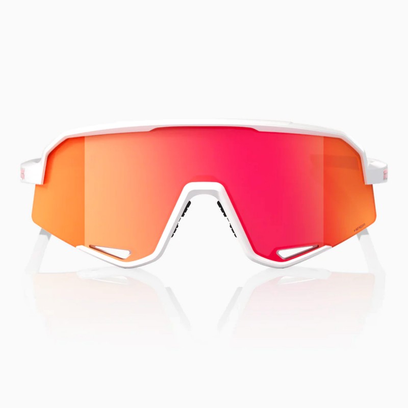 100% Slendale Matte White Hiper® Red Multilayer Mirror Lens