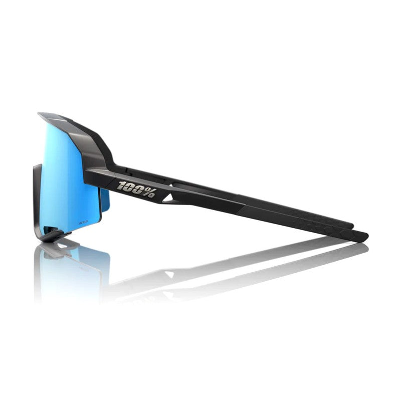 100% Slendale Matte Black Hiper® Blue Multilayer Mirror Lens