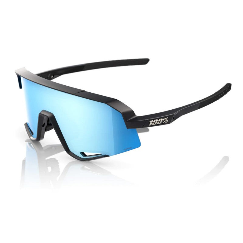 100% Slendale Matte Black Hiper® Blue Multilayer Mirror Lens