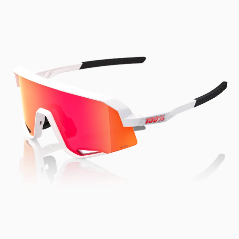 100% Slendale Matte White Hiper® Red Multilayer Mirror Lens