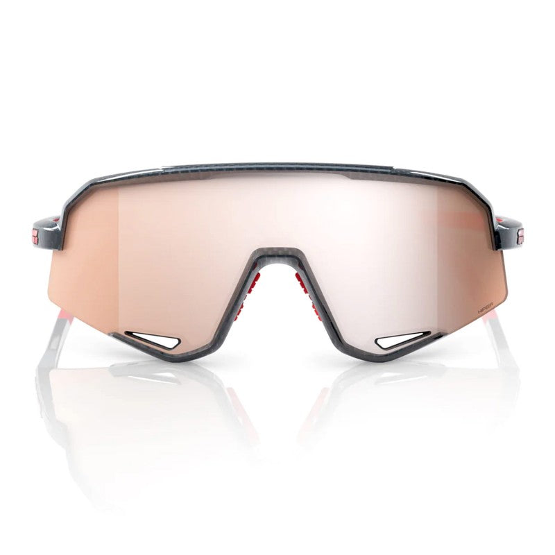 100% Slendale Gloss Carbon Fiber Hiper® Crimson Silver Mirror Lens