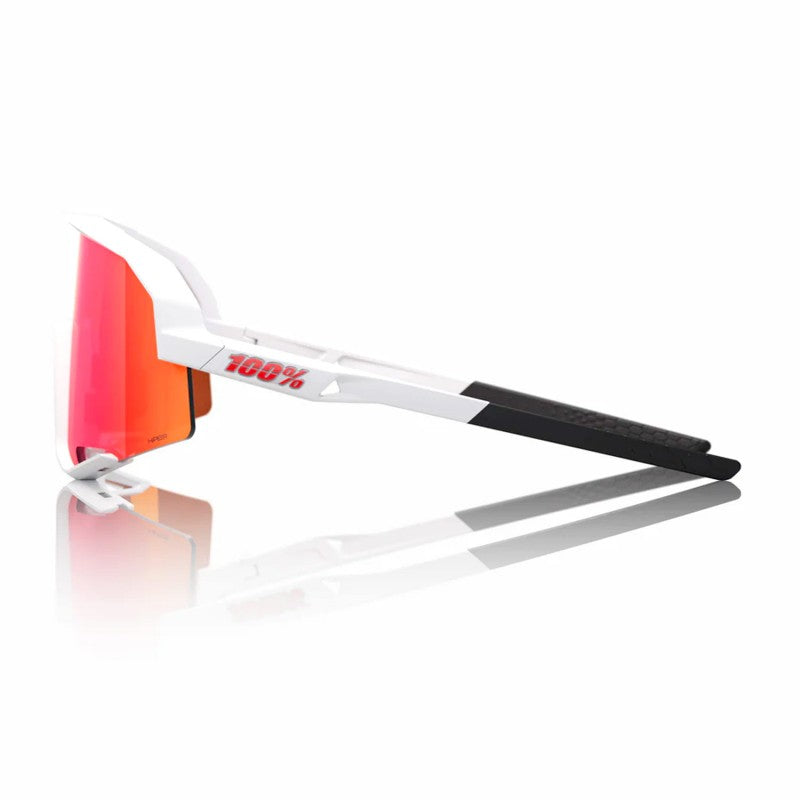 100% Slendale Matte White Hiper® Red Multilayer Mirror Lens
