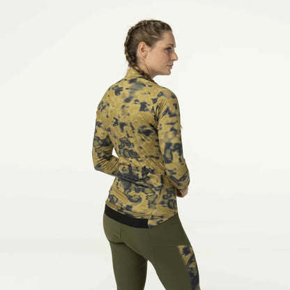 AGU Blurry Photo LS Performance Women Green Jersey