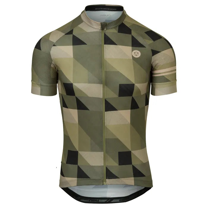 AGU Triangle Stripe SS Essential Jersey verde para hombre
