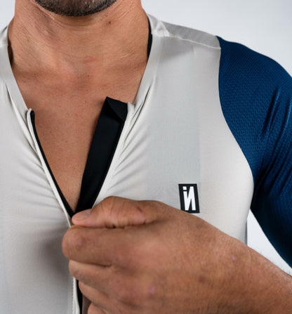 INVERSE Short Sleeve Cycling Jersey BOONE IVORY (MEN)