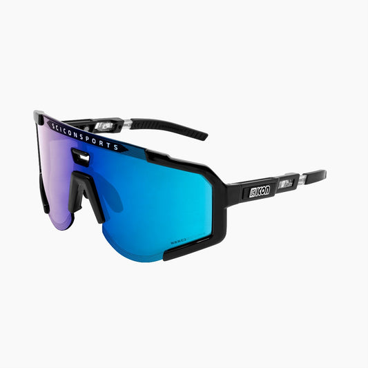 Aeroscopio SCICON Negro Brillo / Azul Multiespejo