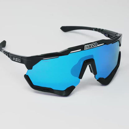 SCICON Aeroshade XL Negro Brillo / Azul Multiespejo