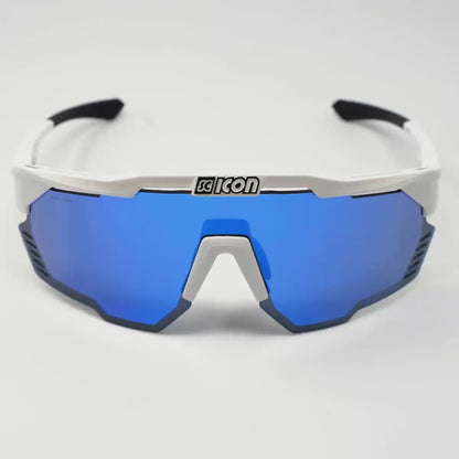 SCICON Aeroshade Kunken Blanco Brillo / Multiespejo Azul