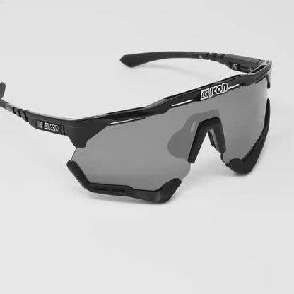 SCICON Aeroshade XL Negro Brillo / Plata Multiespejo